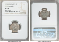 Republic 5 Centavos 1902 AU58 NGC, Scoville Mfg. Co. mint, KM184. Repunched "2" in date. One year type, pastel blue-gold toned. 

HID09801242017

...