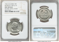 Republic copper-nickel Pattern 50 Centavos 1946 UNC Details (Reverse Wheel Mark) NGC, KM-Pn97, Restrepo-P180. Ten sided planchet copper-nickel. 

HI...