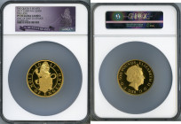 Elizabeth II gold Proof "Lion of England" 500 Pounds (5 oz) 2017 PR70 Ultra Cameo NGC, KM-Unl. One of First 25 struck. Queens Beasts-Lion of England. ...