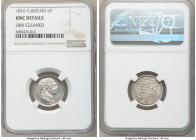 2-Piece Lot of Certified Assorted Issues NGC, 1) George III 6 Pence 1816 - UNC Details (Obverse Cleaned), KM665 2) Victoria Crown 1900-LXIV - AU Detai...