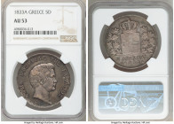 Othon 5 Drachmai 1833-A AU53 NGC, Paris mint, KM20. Gunmetal toning. 

HID09801242017

© 2020 Heritage Auctions | All Rights Reserved