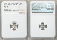 Ferdinand VII 1/4 Real 1821-G MS66 NGC, Nueva Guatemala mint, KM72. Frosted gem. 

HID09801242017

© 2020 Heritage Auctions | All Rights Reserved