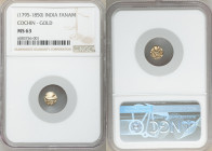 Cochin 10-Piece Lot of Certified gold Fanams ND (1795-1850) MS63 NGC, KM10, Fr-1504. Sold as is, no returns. 

HID09801242017

© 2020 Heritage Auc...