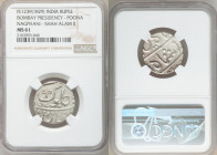 British India. Bombay Presidency 3-Piece Lot of Certified Rupees FE 1239 (1829) MS61 NGC, Poona mint, KM325 (under Maratha Confederacy). Nagphani mint...