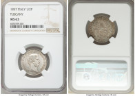 Tuscany. Leopold II 1/2 Paolo 1857 MS63 NGC, KM-C68a. Taupe-gray toned with cartwheel luster. 

HID09801242017

© 2020 Heritage Auctions | All Rig...