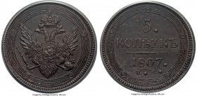Alexander I 5 Kopecks 1807-EM MS64 Brown PCGS, Ekaterinburg mint, KM-C115.1. Here is a type worth little in lower grades, yet is most special this cho...