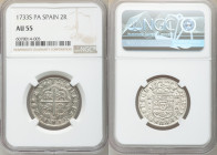 Philip V 2 Reales 1733 S-PA AU55 NGC, Seville mint, KM355.

HID09801242017

© 2020 Heritage Auctions | All Rights Reserved