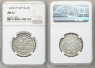 Philip V 2 Reales 1736 S-PA AU53 NGC, Seville mint, KM355.

HID09801242017

© 2020 Heritage Auctions | All Rights Reserved