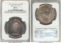Bern. Canton Taler 1795 MS63 NGC, KM149, Dav-1759. Reflective backlit fields penetrating the colorful rose, gold, cranberry and teal toning. 

HID09...