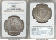 Lucerne. Canton 4 Franken 1814 AU55 NGC, KM109. Conservatively graded, anthracite gray toned with lunar white ghosting on legends. 

HID09801242017...