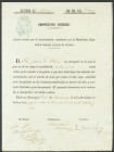 700 Reales (Empréstito Forzoso endosable). 10 de Noviembre de 1874. Emitido por el Ayuntamiento de Durango (Vizcaya) para el sufragio de la III Guerra...