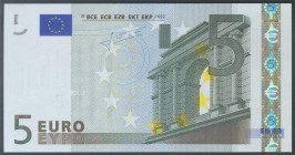 5 Euros. 1 de Enero de 2002. Firma Trichet. Serie U (Francia). (Edifil 2017: 486). SC.