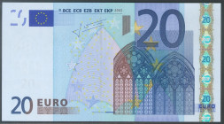 20 Euros. 1 de Enero de 2002. Firma Trichet. Serie V (España). (Edifil 2017: 488A). SC.