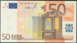 50 Euros. 1 de Enero de 2002. Firma Draghi. Serie V (España). (Edifil 2017: 489B). SC.