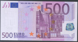 500 Euros. 1 de Enero de 2002. Firma Duisenberg. Serie V (España). (Edifil 2017: 492). SC-.