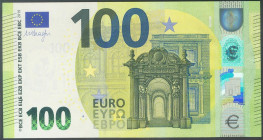 100 Euros. (2019ca). Firma Draghi. Serie VA (España). No catalogado en Edifil. SC.