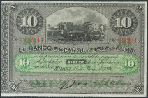 BANCO ESPAÑOL DE LA ISLA DE CUBA. 10 Pesos. 15 de Agosto de 1896. (Edifil 2017: 73). SC.