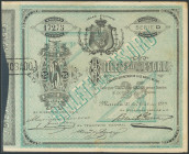 FILIPINAS. 25 Pesos Fuertes. 26 de Abril de 1877. Serie D. (Edifil 2017: 7, Pick: A15, Filabo: 7FL). Extraordinariamente raro billete del periodo de d...
