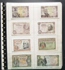 Precioso conjunto de 56 billetes del Banco de España de diversas emisiones y con diferentes estados de conservación. A EXAMINAR.