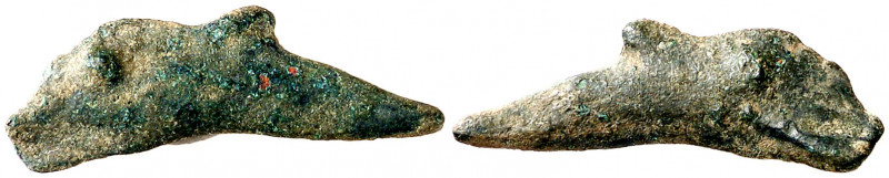 (525-410 a.C.). Olbia. Moneda en bronce con forma de delfín. (S. 1684 var) (CNG....