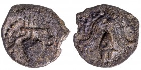 Judea. Herodes Arquelao (4 a.C.-6 d.C.). AE 17. (S.GIC. 5539). 2,06 g. MBC-.