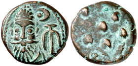 Elymais. (s. II d.C.). Orodes II. Dracma de cobre. (S.GIC. 5905). 3,63 g. MBC+.
