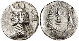 Reino de Persis. (s. I a.C.). Artajerjes II. Hemidracma. (S. 6214). Raspaduras en canto. 1,60 g. MBC+/MBC.