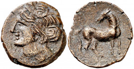 (s. III-II a.C.). Zeugitana. Cartago. AE 21. (S. 6512). 4,74 g MBC+.