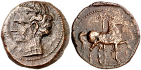 (s. III-II a.C.). Zeugitana. Cartago. AE 22. (S. 6515 var). 6,72 g. MBC+.
