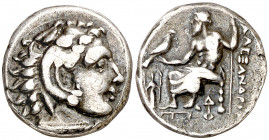 Imperio Macedonio. Alejandro III, Magno (336-323 a.C.). Lampsacos. Dracma. (S. 6731 var) (MJP. 1356b). 4,20 g. MBC.
