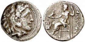 Imperio Macedonio. Filipo III, Arridaeo (323-317 a.C.). Colofón. Dracma. (S. 6750 var) (MJP. P43). 3,83 g. MBC-/MBC.