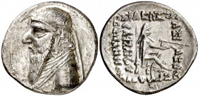Imperio Parto. Mithradates II (123-88 a.C.). Dracma. (S. 7371). 3,70 g. MBC+.