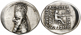 Imperio Parto. Mithradates II (123-88 a.C.). Dracma. (S. 7372). 4,16 g. MBC.