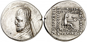 Imperio Parto. Orodes I (80-77 a.C.). Dracma. (S. 7389). 4,06 g. MBC.