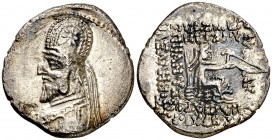 Imperio Parto. Orodes I (80-77 a.C). Dracma. (S. 7389). 3,72 g. MBC+.