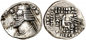 Imperio Parto. Orodes II (57-38 a.C.). Ecbatana. Dracma. (S. 7445) (Mitchiner A. & C. W. 576). 3,83 g. MBC+.