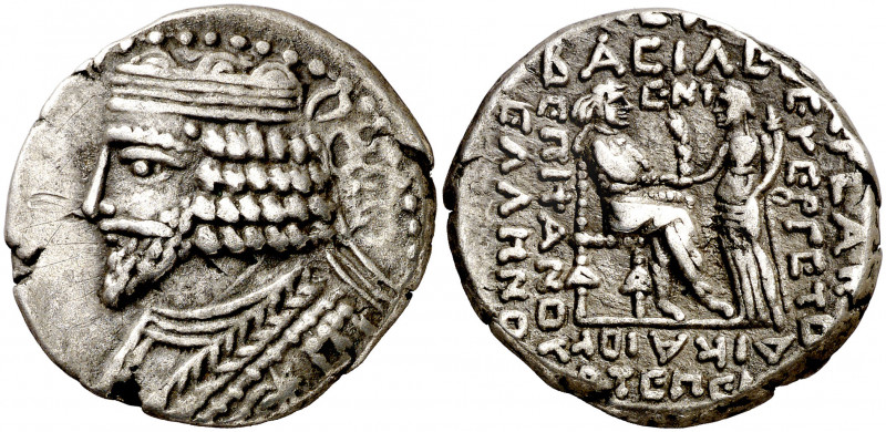 Imperio Parto. (43-44 d.C.). Vardanes I (40-45 d.C.). Tetradracma. (S.GIC. 5787)...