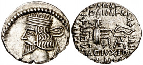 Imperio Parto. Vardanes I (40-45 d.C.). Ecbatana. Dracma. (S.GIC. 5788) (Mitchiner A. & C. W. 636). 3,84 g. MBC+.