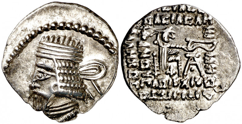 Imperio Parto. Vologases I (51-78 d.C.). Ecbatana. Dracma. (S.GIC. 5801) (Mitchi...