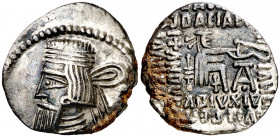 Imperio Parto. Artabanos III (80-81 d.C.). Ecbatana. Dracma. (S.GIC. 5826) (Mitchiner A. & C. W. 666). 3,49 g. MBC+.