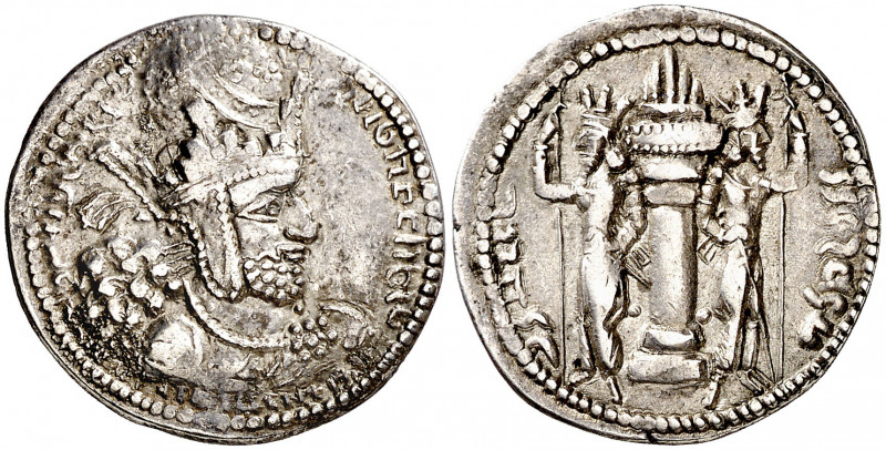 Imperio Sasánida. Shapur I (240-271 d.C.). Dracma. (Mitchiner A. & C. W. 811-819...