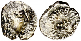 Imperio Gupta. Skandagupta Kramaditya (455-480 d.C.). Dracma. (Mitchiner A. & C. W. 4879-4882). 1,66 g. MBC.