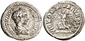 (204 d.C.). Caracalla. Denario. (Spink 6898) (S. 661) (RIC. 145). 2,46 g. MBC.
