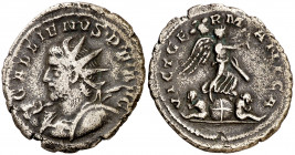 (257-258 d.C.). Galieno. Antoniniano. (Spink 10379 var) (S. 1065) (RIC. 49). Muy escasa. 3,02 g. MBC.