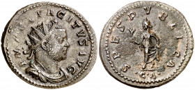 (275-276 d.C.). Tácito. Antoniniano. (Spink 11815) (Co. 137) (RIC. 61). 4,51 g. MBC+.