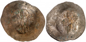 Andrónico I, Comneno (1183-1185). Constantinopla. Aspron trachy de vellón. (Ratto 2169) (S. 1985). 4,64 g. MBC.