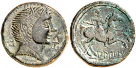 Bilbilis (Calatayud). As. (FAB. 261) (ACIP. 1579). Pátina verde. 10,62 g. MBC+.
