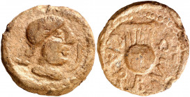 Carbula (Almodóvar del Río). Plomo monetiforme. (FAB. 445) (CCP. pág. 3, nº 1). 27,26 g. MBC+.