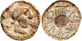 Carbula (Almodóvar del Río). Plomo monetiforme. (FAB. 445) (CCP. pág. 3, nº 1). 21 g. MBC+.
