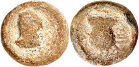 Carbula (Almodóvar del Río). Plomo monetiforme. (CCP. pág. 4, nº 4). 27,27 g. MBC-.
